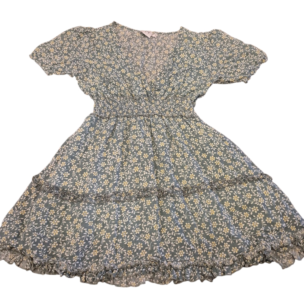 Princess Polly Yellow and Green Smocked Sundress